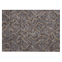 Machine Washable Indoor/Outdoor Chantille ACN2474 Brown 1'8" x 2'6" Rug