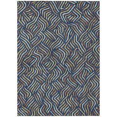 Machine Washable Indoor/Outdoor Chantille ACN2474 Blue 2'6" x 3'10" Rug
