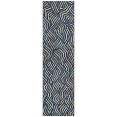 Machine Washable Indoor/Outdoor Chantille ACN2474 Blue 2'3" x 7'6" Runner Rug