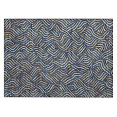 Machine Washable Indoor/Outdoor Chantille ACN2474 Blue 1'8" x 2'6" Rug