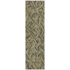 Machine Washable Indoor/Outdoor Chantille ACN2474 Green 2'3" x 7'6" Runner Rug