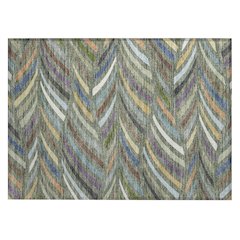 Machine Washable Indoor/Outdoor Chantille ACN2475 Green 1'8" x 2'6" Rug