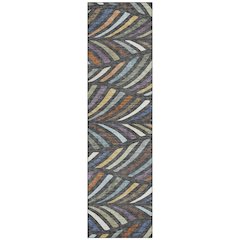 Machine Washable Indoor/Outdoor Chantille ACN2475 Gray 2'3" x 7'6" Runner Rug