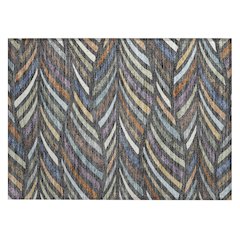 Machine Washable Indoor/Outdoor Chantille ACN2475 Gray 1'8" x 2'6" Rug
