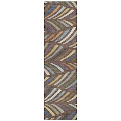 Machine Washable Indoor/Outdoor Chantille ACN2475 Brown 2'3" x 7'6" Runner Rug