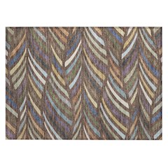 Machine Washable Indoor/Outdoor Chantille ACN2475 Brown 1'8" x 2'6" Rug