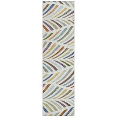 Machine Washable Indoor/Outdoor Chantille ACN2475 Ivory 2'3" x 7'6" Runner Rug