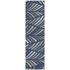 Machine Washable Indoor/Outdoor Chantille ACN2475 Blue 2'3" x 7'6" Runner Rug