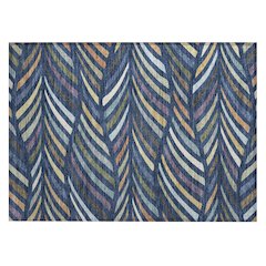 Machine Washable Indoor/Outdoor Chantille ACN2475 Blue 1'8" x 2'6" Rug