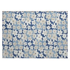 Machine Washable Indoor/Outdoor Chantille ACN2476 Blue 1'8" x 2'6" Rug