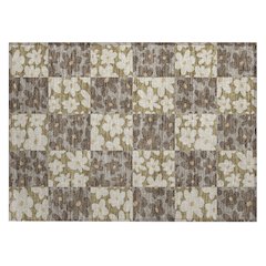 Machine Washable Indoor/Outdoor Chantille ACN2476 Brown 1'8" x 2'6" Rug