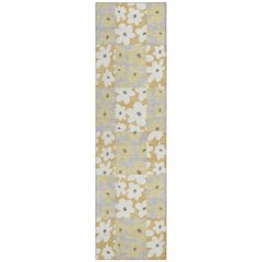 Machine Washable Indoor/Outdoor Chantille ACN2476 Gold 2'3" x 7'6" Runner Rug