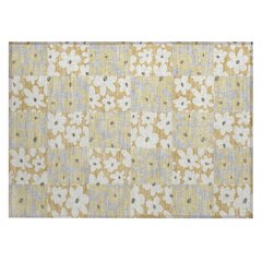 Machine Washable Indoor/Outdoor Chantille ACN2476 Gold 1'8" x 2'6" Rug