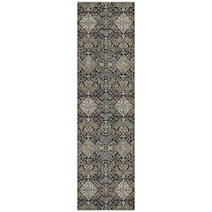 Machine Washable Indoor/Outdoor Chantille ACN2477 Black 2'3" x 7'6" Runner Rug