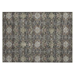 Machine Washable Indoor/Outdoor Chantille ACN2477 Black 1'8" x 2'6" Rug