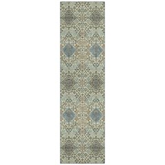 Machine Washable Indoor/Outdoor Chantille ACN2477 Green 2'3" x 7'6" Runner Rug