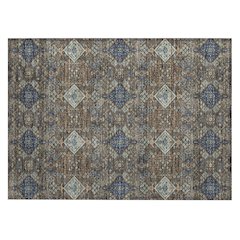 Machine Washable Indoor/Outdoor Chantille ACN2477 Brown 1'8" x 2'6" Rug