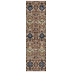 Machine Washable Indoor/Outdoor Chantille ACN2477 Orange 2'3" x 7'6" Runner Rug