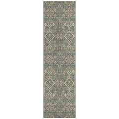 Machine Washable Indoor/Outdoor Chantille ACN2478 Green 2'3" x 7'6" Runner Rug