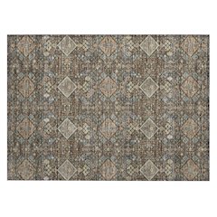 Machine Washable Indoor/Outdoor Chantille ACN2478 Brown 1'8" x 2'6" Rug