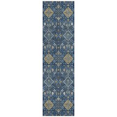 Machine Washable Indoor/Outdoor Chantille ACN2478 Blue 2'3" x 7'6" Runner Rug