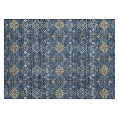 Machine Washable Indoor/Outdoor Chantille ACN2478 Blue 1'8" x 2'6" Rug