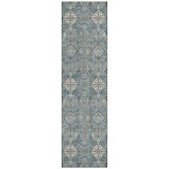 Machine Washable Indoor/Outdoor Chantille ACN2478 Teal 2'3" x 7'6" Runner Rug
