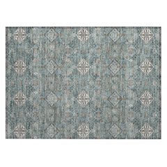 Machine Washable Indoor/Outdoor Chantille ACN2478 Teal 1'8" x 2'6" Rug