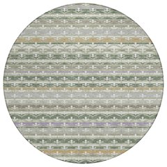Machine Washable Indoor/Outdoor Chantille ACN2479 Green 8' x 8' Round Rug