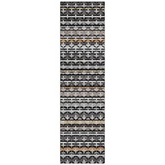 Machine Washable Indoor/Outdoor Chantille ACN2479 Black 2'3" x 7'6" Runner Rug
