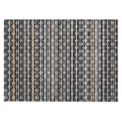 Machine Washable Indoor/Outdoor Chantille ACN2479 Black 1'8" x 2'6" Rug