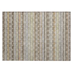 Machine Washable Indoor/Outdoor Chantille ACN2479 Brown 1'8" x 2'6" Rug