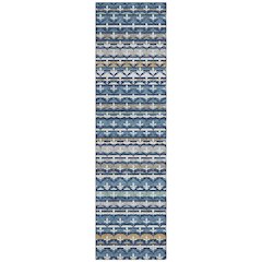 Machine Washable Indoor/Outdoor Chantille ACN2479 Blue 2'3" x 7'6" Runner Rug