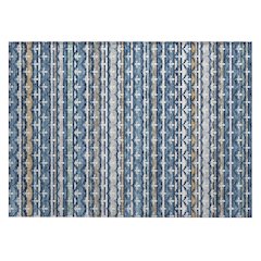 Machine Washable Indoor/Outdoor Chantille ACN2479 Blue 1'8" x 2'6" Rug