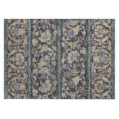 Machine Washable Indoor/Outdoor Chantille ACN2480 Black 1'8" x 2'6" Rug