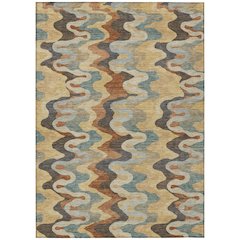 Machine Washable Indoor/Outdoor Chantille ACN2481 Gold 2'6" x 3'10" Rug