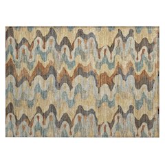 Machine Washable Indoor/Outdoor Chantille ACN2481 Gold 1'8" x 2'6" Rug