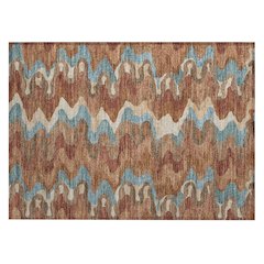 Machine Washable Indoor/Outdoor Chantille ACN2481 Orange 1'8" x 2'6" Rug