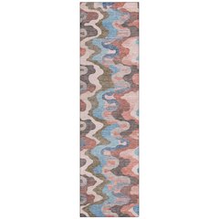 Machine Washable Indoor/Outdoor Chantille ACN2481 Pink 2'3" x 7'6" Runner Rug