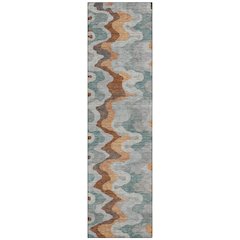 Machine Washable Indoor/Outdoor Chantille ACN2481 Gray 2'3" x 7'6" Runner Rug