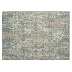 Machine Washable Indoor/Outdoor Chantille ACN2482 Green 1'8" x 2'6" Rug