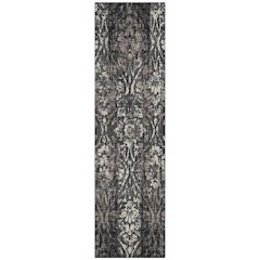 Machine Washable Indoor/Outdoor Chantille ACN2482 Black 2'3" x 7'6" Runner Rug