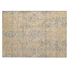 Machine Washable Indoor/Outdoor Chantille ACN2482 Gold 1'8" x 2'6" Rug