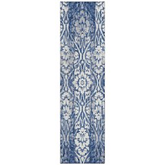 Machine Washable Indoor/Outdoor Chantille ACN2482 Blue 2'3" x 7'6" Runner Rug