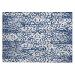 Machine Washable Indoor/Outdoor Chantille ACN2482 Blue 1'8" x 2'6" Rug