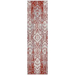 Machine Washable Indoor/Outdoor Chantille ACN2482 Red 2'3" x 7'6" Runner Rug