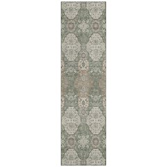 Machine Washable Indoor/Outdoor Chantille ACN2483 Green 2'3" x 7'6" Runner Rug