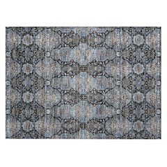 Machine Washable Indoor/Outdoor Chantille ACN2483 Black 1'8" x 2'6" Rug