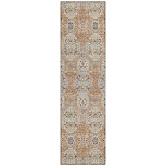 Machine Washable Indoor/Outdoor Chantille ACN2483 Orange 2'3" x 7'6" Runner Rug