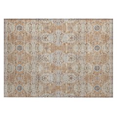 Machine Washable Indoor/Outdoor Chantille ACN2483 Orange 1'8" x 2'6" Rug